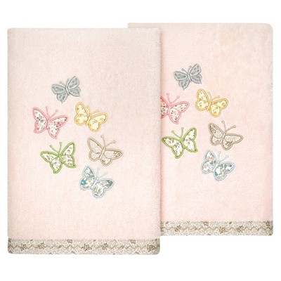 Linum Home Textiles 100% Turkish Cotton MARIPOSA Embellished Towel Set