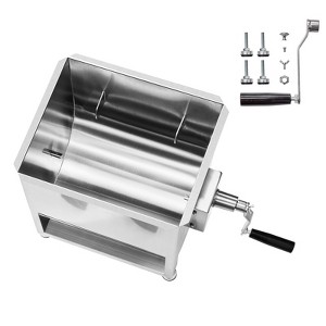 VEVOR Manual Meat Mixer, 60L Fixed Tank Meat Processing Equipment(Mixing Max 60LBS for Meat), Stainless Steel Meat Mixer, Silver - 1 of 4
