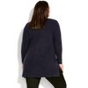 Avenue Women's Plus Size Deep Valley V Neck Sweater - 5X, Navy - 4 of 4