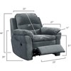 Electric Recliner Chair with USB Port and Gentle Lumbar Massage, Tawny Brown, Ideal for Living Rooms, Home Theaters, or Bedrooms - 3 of 4