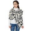 Anna-Kaci Women's Floral Print Winter Scarf Soft Cashmere Feel Fringe Shawl Wrap Scarves for Evening Dress - 2 of 4