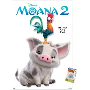 Trends International Disney Moana 2 - Heihei and Pua Feature Series Unframed Wall Poster Prints - 1 of 4