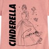 Girls' - Disney Princess - Cinderella with Birds Fitted Short Sleeve Graphic T-Shirt - 2 of 4