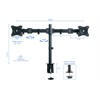 46in Height Adj Standing Desk Converter with Dbl Monitor Mount-Black - Rocelco - 4 of 4
