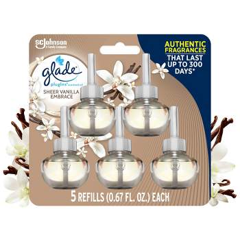 Glade PlugIns Scented Oil Air Freshener - Sheer Vanilla Embrace - 3.35oz/5pk