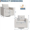 Mid-Century Accent Sofa Chair,360° Rotating Modern Armchair for Living Room,Upholstered Reading Chair for Reading, Bedroom - 3 of 4