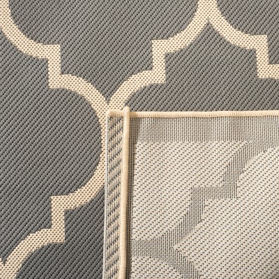 Modern Anthracite & Beige Easy-Care Synthetic Rectangular Rug