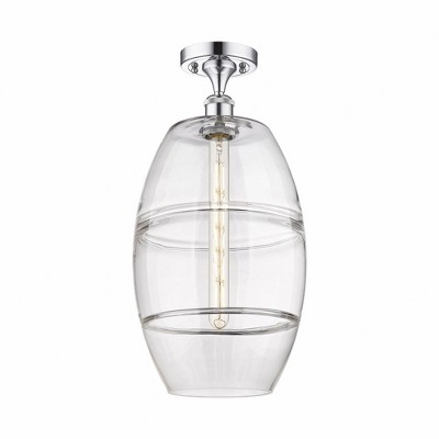 Vaz - 1 Light Semi-Flush Mount In Industrial Style-19.75 Inches Tall and 10 Inches Wide