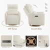 Spruce & Spring Power Swivel Recliner Chair Dual-Motor Nursery Glider with Lumber Pillow - 4 of 4