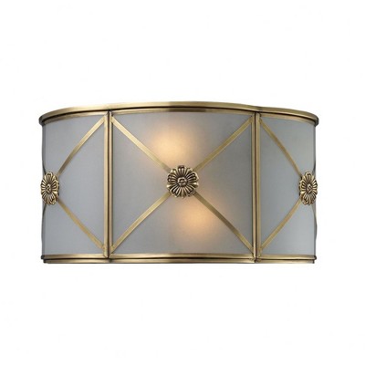 Elk Home Preston 2 - Light Wall Light in  Brushed Brass
