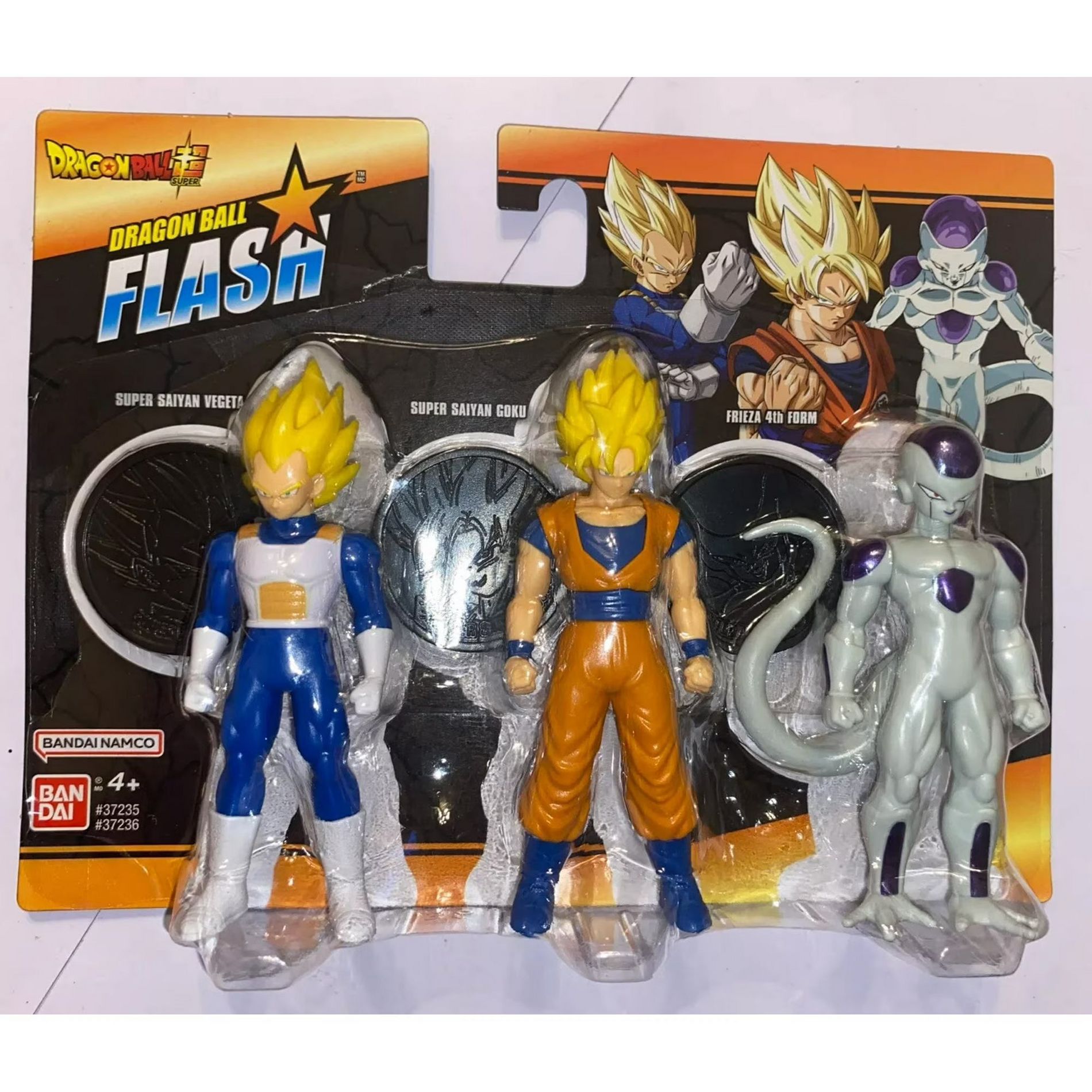 Dragon Ball Flash 3 Figure Set: Super Saiyan Vegeta, Super Saiyan Goku and Frieza