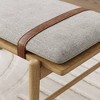 38 Wood Entryway Bench Removable Upholstered Cushion Light Brown/Feather  Gray - Nathan James