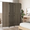 vidaXL Poly Rattan Room Divider 4 Panels Gray - 77.2"x70.9" - Durable Privacy Screen for Indoor/Outdoor, Bedroom, Living Room - 3 of 4