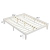 Karl Home Pine Wood Frame Queen Size Platform Bed White Color - 2 of 4