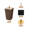 Unique Bargains Wooden Chair Desk Furniture Legs with Mounting Screws 4 Pcs - 3 of 4