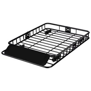 VEVOR Roof Rack Cargo Basket, 51" x 36" x 5" Rooftop Cargo Carrier w/ 15 Cu Ft Waterproof Cargo Bag, 200 LBS Capacity Universal Rack Carrier, Black - 1 of 4