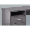 Monarch Specialties Computer Desk Home Office Corner Left Right Set-Up Storage Drawers  L Shape Metal Laminate Grey Contemporary Modern - 3 of 4