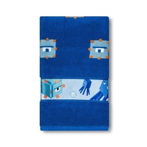 Minecraft Squid Bath Towel Blue, Green Blue