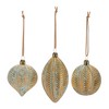 Distressed Ribbed Glass Ornament (Set of 12) - 2 of 4