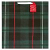 XL 15" Green Tartan Plaid Christmas Gift Bag: American Greetings, Large Multicolored Paper, Classic Pattern, 15x15x8 - image 2 of 4