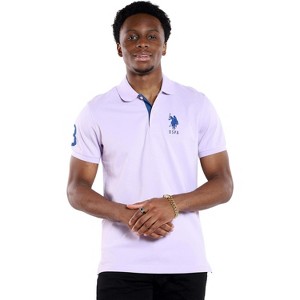 U.S. Polo Assn. Men's Short-Sleeve Polo Shirt with Applique, Casual Summer Slim Fit Polo Shirt with Contrast Color - 1 of 1