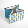 Bacati - Elephants Aqua/Lime/Gray Storage Box Large - 4 of 4
