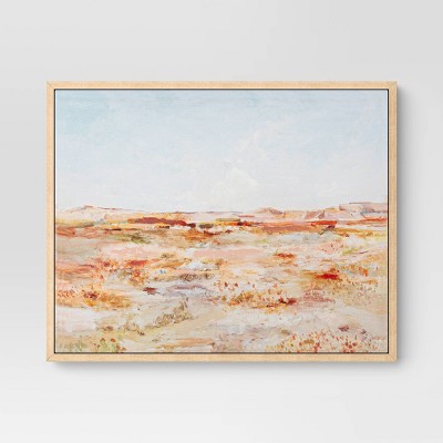 (Set of 2) 24 x 30 Faded Landscape Framed Wall Canvases Natural -  Threshold™