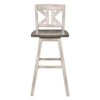 Amsonia K-back Bar Height Dining Swivel Chair in White (Set of 2) - Lexicon - 4 of 4
