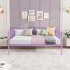 Twin Size Daybed Frame, Metal Sofa Bed with Trundle, Heavy Duty Steel Slats, Space Saving for Bedroom, Living Room - 4 of 4