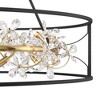Possini Euro Design Carrine 35" Modern Pendant Chandelier Ceiling Light Fixture Dining Room Over Table Ring 12-Light LED Black Gold Finish Metal - 3 of 4