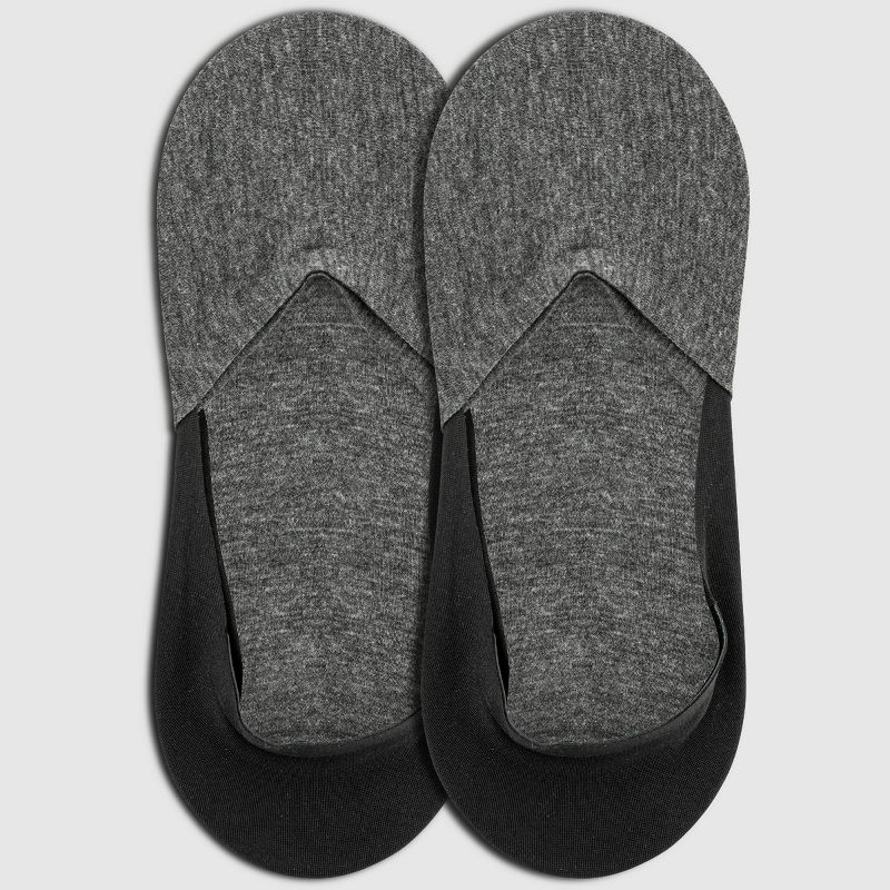 Peds Women&#39;s 2pk Smooth Edge Mid Cut Liner Socks - Black/Gray 5-10, 3 of 7