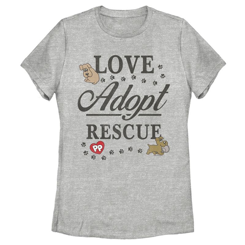 Women's Pound Puppies Love Adopt Rescue T-Shirt, 1 of 5