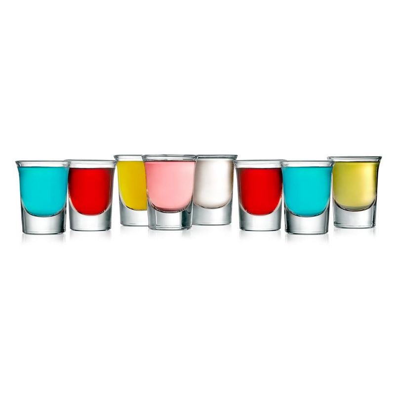 NutriChef 8 Sets of Clear shot Glasses - Elegant Clear Glasses for Hot and Cold Drinks, Machine Made, 1 of 8