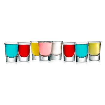 NutriChef 8 Sets of Clear shot Glasses - Elegant Clear Glasses for Hot and Cold Drinks, Machine Made