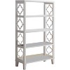 Kings Brand Furniture White Finish Wood Etagere 5 Tier Bookcase - 3 of 4