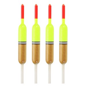 Unique Bargains High Sensitivity Plastics Fishing Float Rigs with Buoyant Balsa Wood Body 4 Pcs - 1 of 4