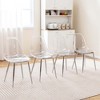 Costway Dining Chair Set of 4 with Heavy-Duty Electroplated Metal Legs Curved Back Armless - 4 of 4