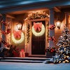 Hooseng Pre-Lit Christmas Lighted Wreath Display Decor, 35" Xmas Wreath with Bow and 90 LED Lights, Holiday Festival Vacation Decoration - 3 of 4