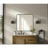 Elegant Lighting Contour Metal Square Mirror 30x30 in Black - 2 of 4