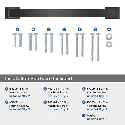 Candler 8" Black Bronze Appliance Pull with Mounting Hardware