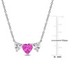 EVERLY JEWELRY  |   Sterling Silver 2 5/8 CT TGW Created Pink Sapphire Created White Sapphire Fashion Pendant With Chain - 2 of 4