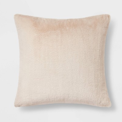 Oversized Quilted Solid Square Pillow Chambray - Threshold™