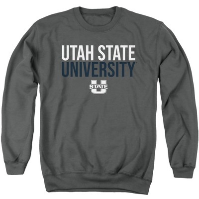 Utah State University Official Stacked Adult Crewneck Sweatshirt