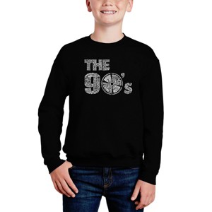 LA Pop Art 90S - Boy's Word Art Crewneck Sweatshirt - 1 of 3