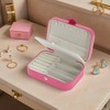 Unique Bargains PU Travel Jewelry Box for Women Display Storage Jewelry Earrings Rings Necklace - 2 of 4