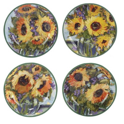 Set of 4 Sunflower Bouquet Assorted Soup/Pasta Bowls - Certified International