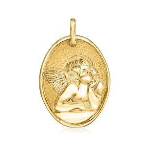 Ross-Simons Italian 14kt Yellow Gold Raffaello's Angel  Pendant Size 0.88 - 1 of 4
