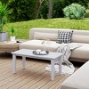 Outsunny HDPE Outdoor Coffee Table, Rectangle All-Weather Patio Coffee Table, Slatted Outdoor Patio Table for Garden, Balcony, Backyard - 3 of 4