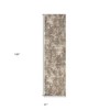 Ivory Brown And Green Abstract Area Rug - 3 of 4