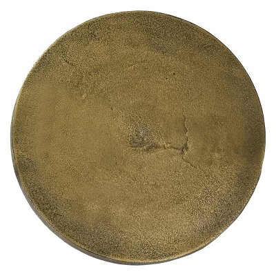 Antique Brass Round Metal Side Table with Bird Leg Base